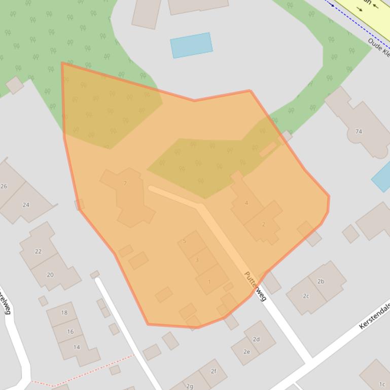 Kaart van postcodegebied 6571BP.