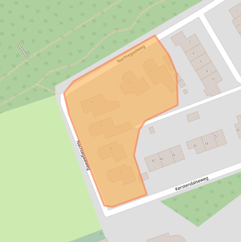 Kaart van postcodegebied 6571BS.