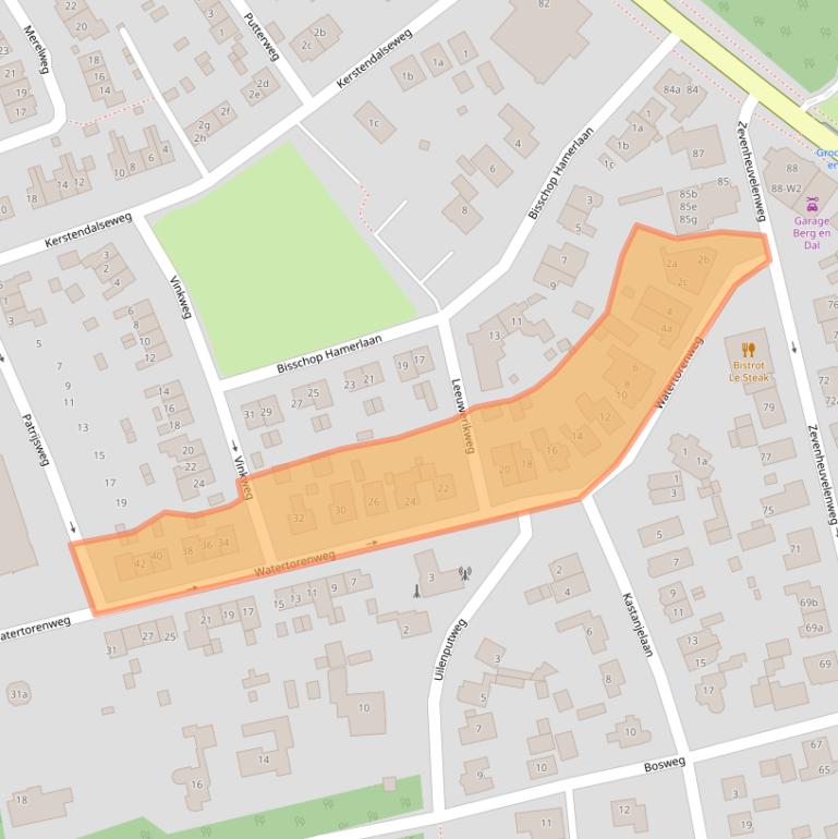 Kaart van postcodegebied 6571CB.