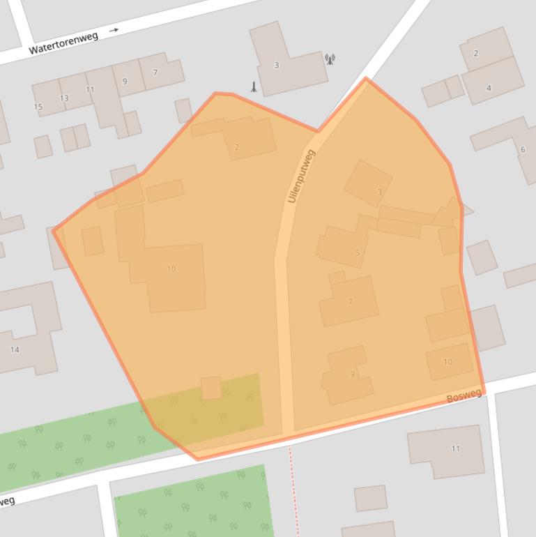 Kaart van postcodegebied 6571CC.