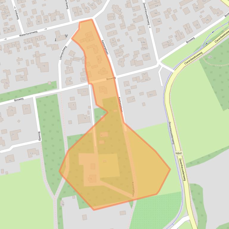 Kaart van postcodegebied 6571CG.