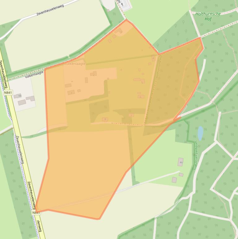 Kaart van postcodegebied 6571CL.