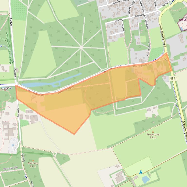 Kaart van postcodegebied 6571CM.