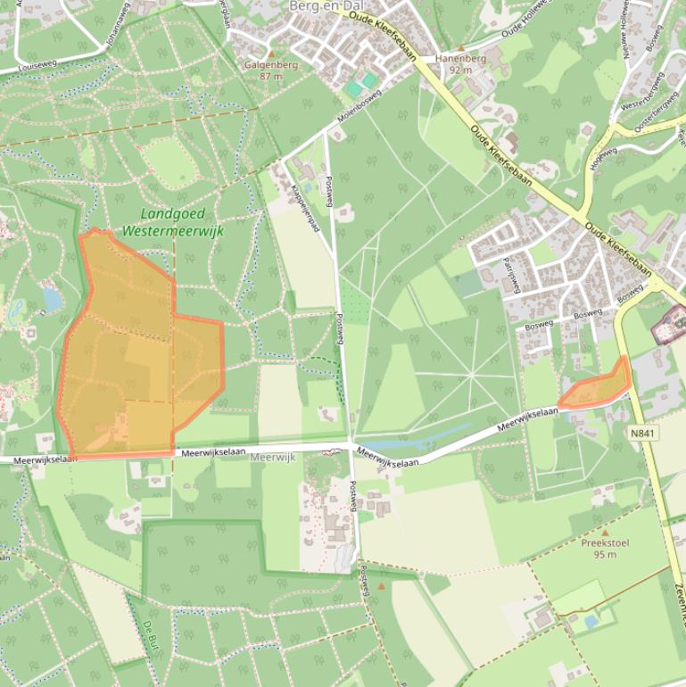 Kaart van postcodegebied 6571CP.