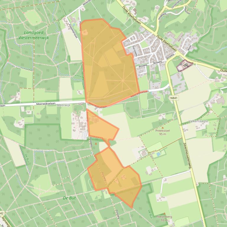 Kaart van postcodegebied 6571CR.