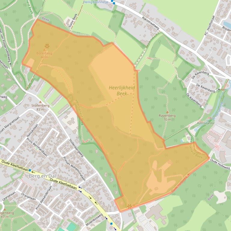 Kaart van postcodegebied 6572AB.