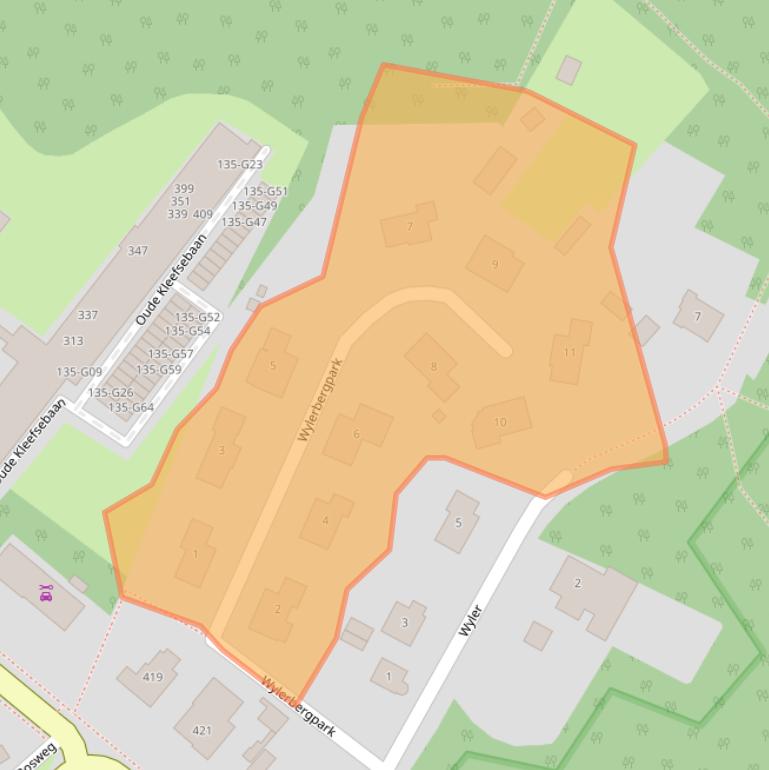 Kaart van postcodegebied 6572BB.