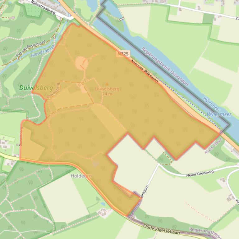Kaart van postcodegebied 6572BE.