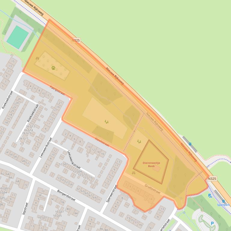 Kaart van postcodegebied 6573AN.
