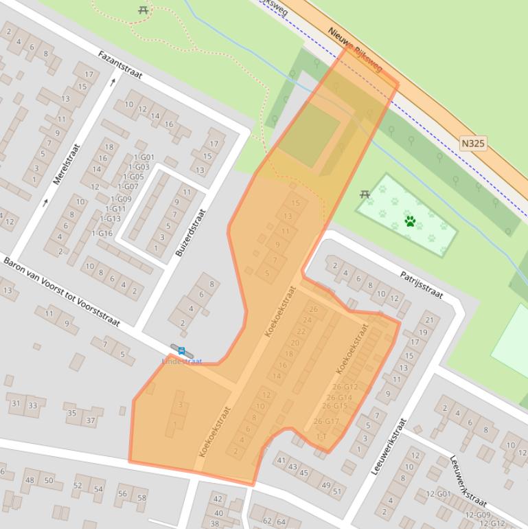 Kaart van postcodegebied 6573AT.