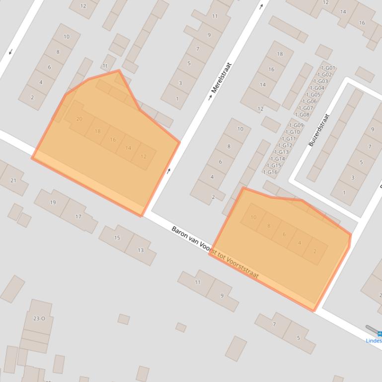 Kaart van postcodegebied 6573BC.