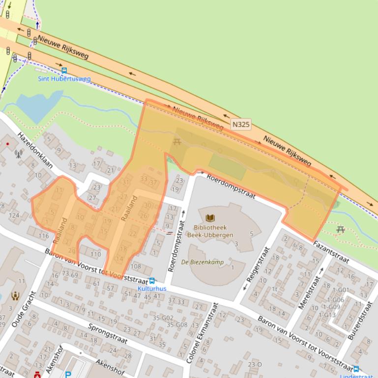 Kaart van postcodegebied 6573BK.