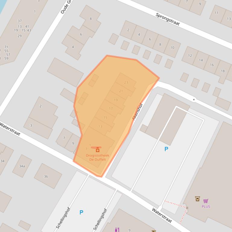 Kaart van postcodegebied 6573BL.