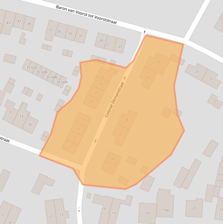 Kaart van postcodegebied 6573BM.