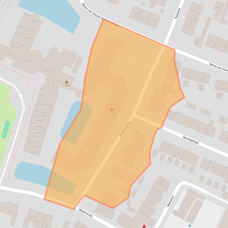 Kaart van postcodegebied 6573BR.