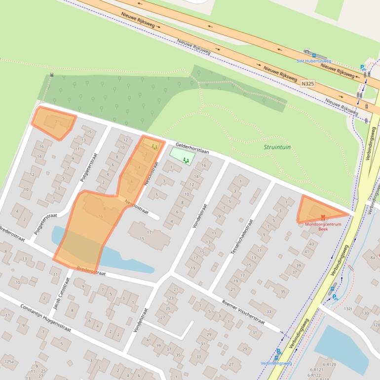 Kaart van postcodegebied 6573CB.