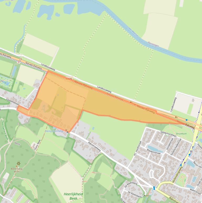 Kaart van postcodegebied 6573CJ.