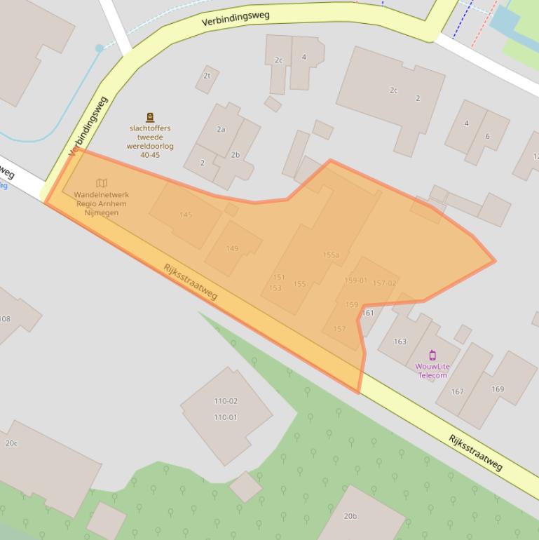 Kaart van postcodegebied 6573CM.