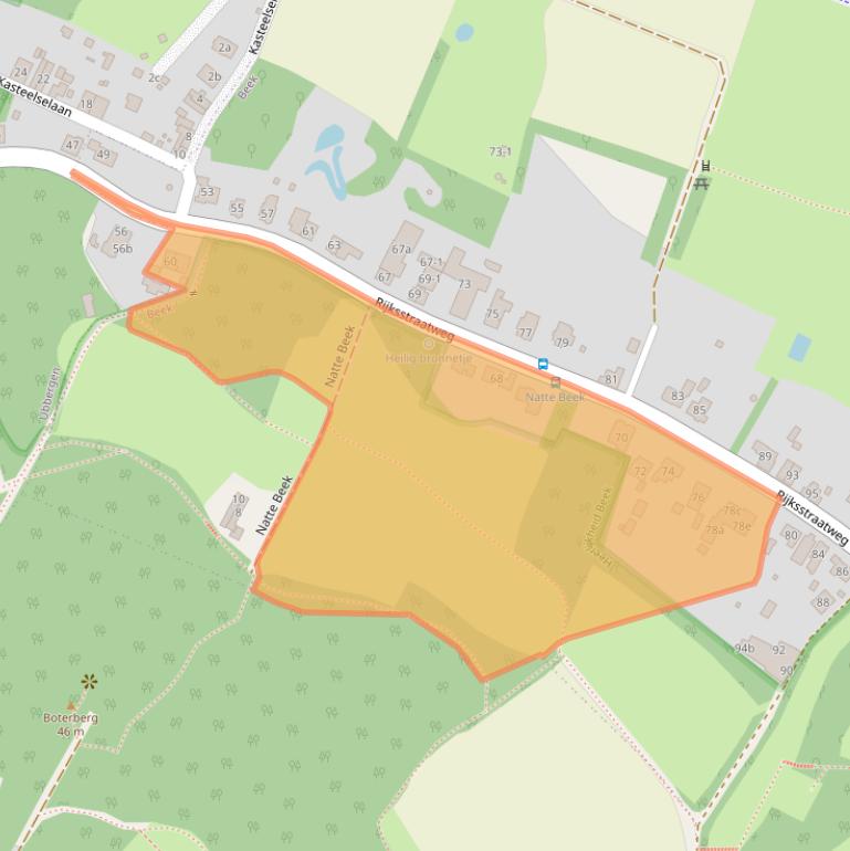 Kaart van postcodegebied 6573DA.