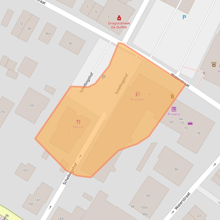 Kaart van postcodegebied 6573DK.