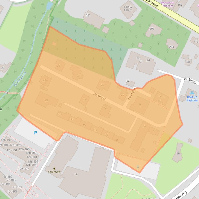 Kaart van postcodegebied 6573DP.