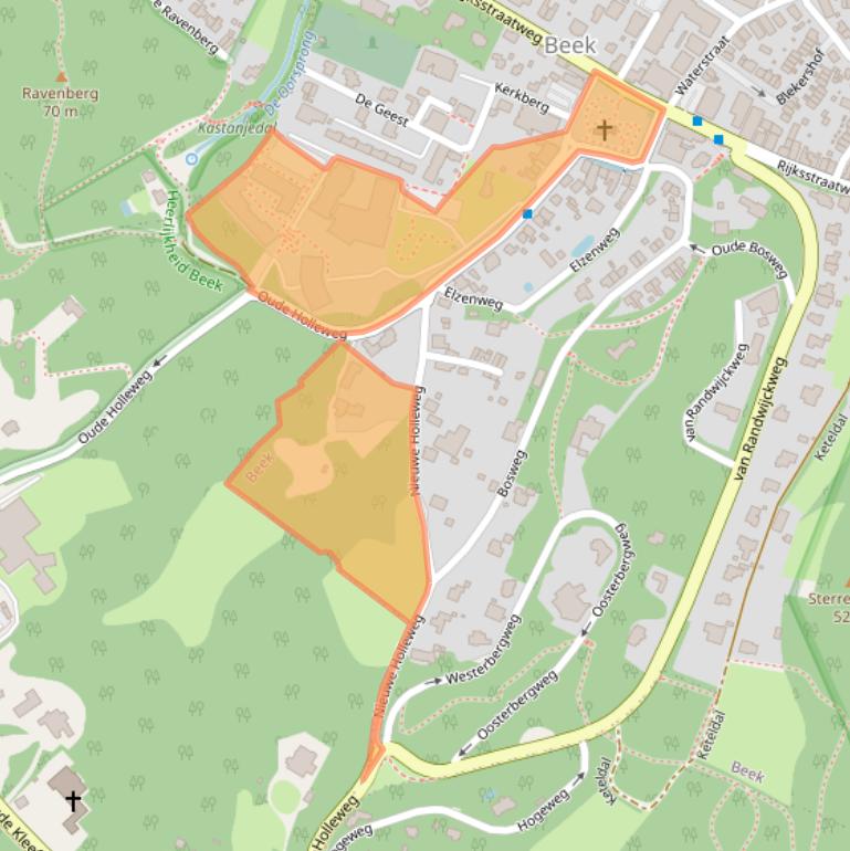 Kaart van postcodegebied 6573DX.