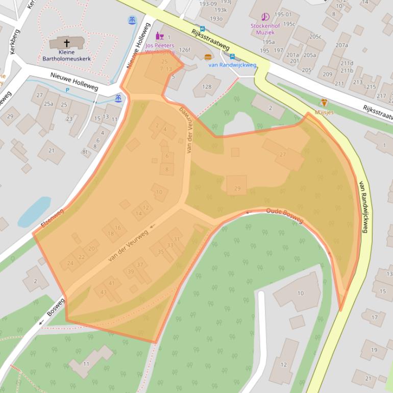 Kaart van postcodegebied 6573EB.