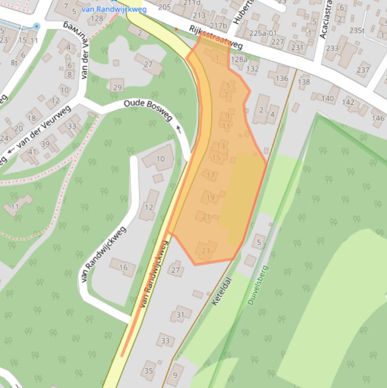 Kaart van postcodegebied 6573EG.