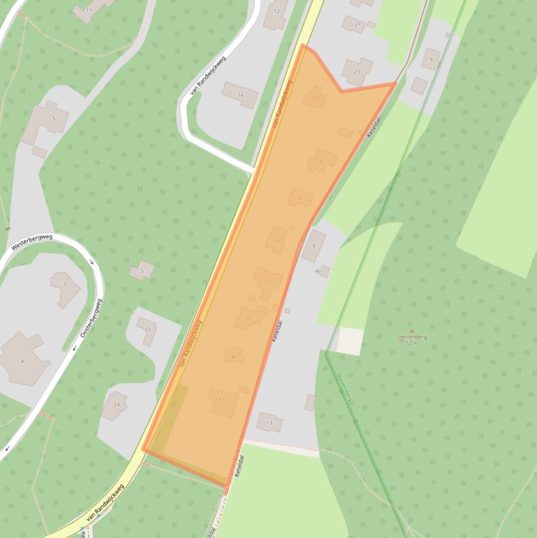 Kaart van postcodegebied 6573EH.