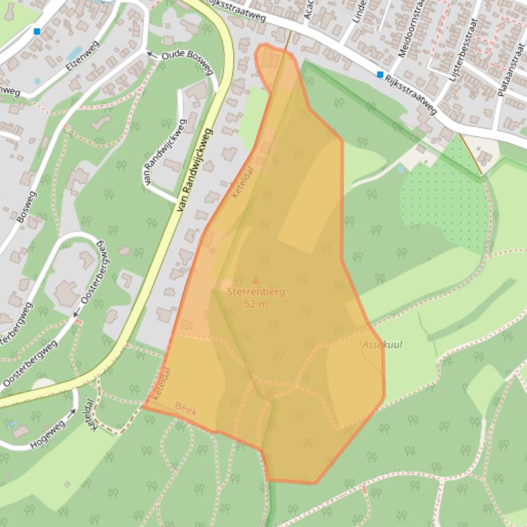 Kaart van postcodegebied 6573EK.