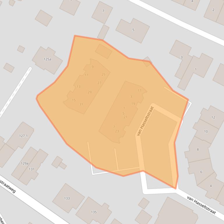 Kaart van postcodegebied 6573GC.