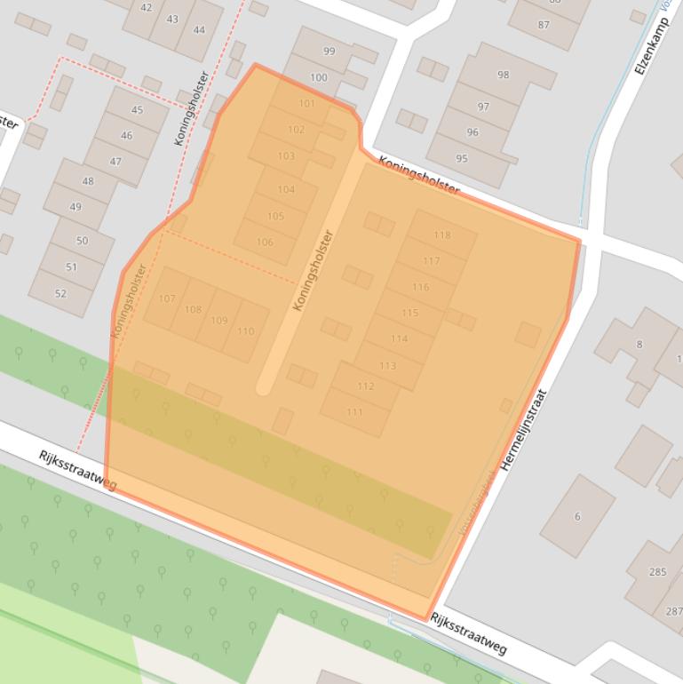 Kaart van postcodegebied 6573VS.