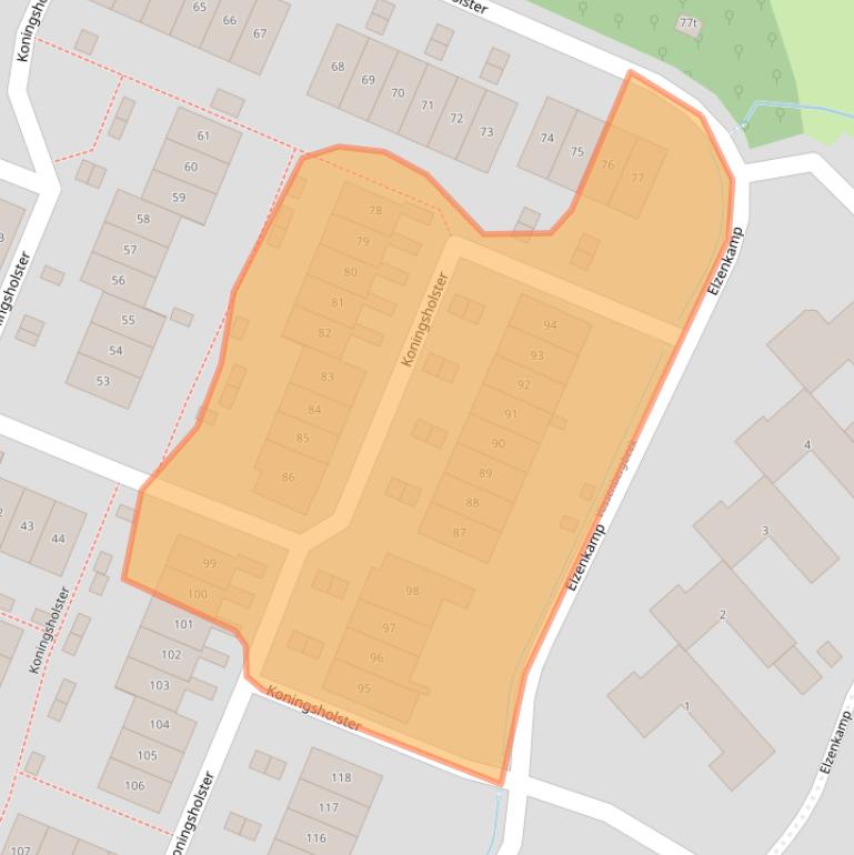 Kaart van postcodegebied 6573VT.