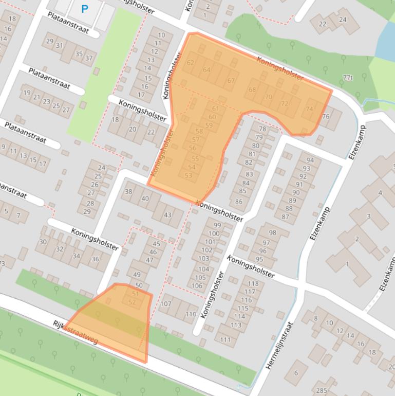 Kaart van postcodegebied 6573VV.