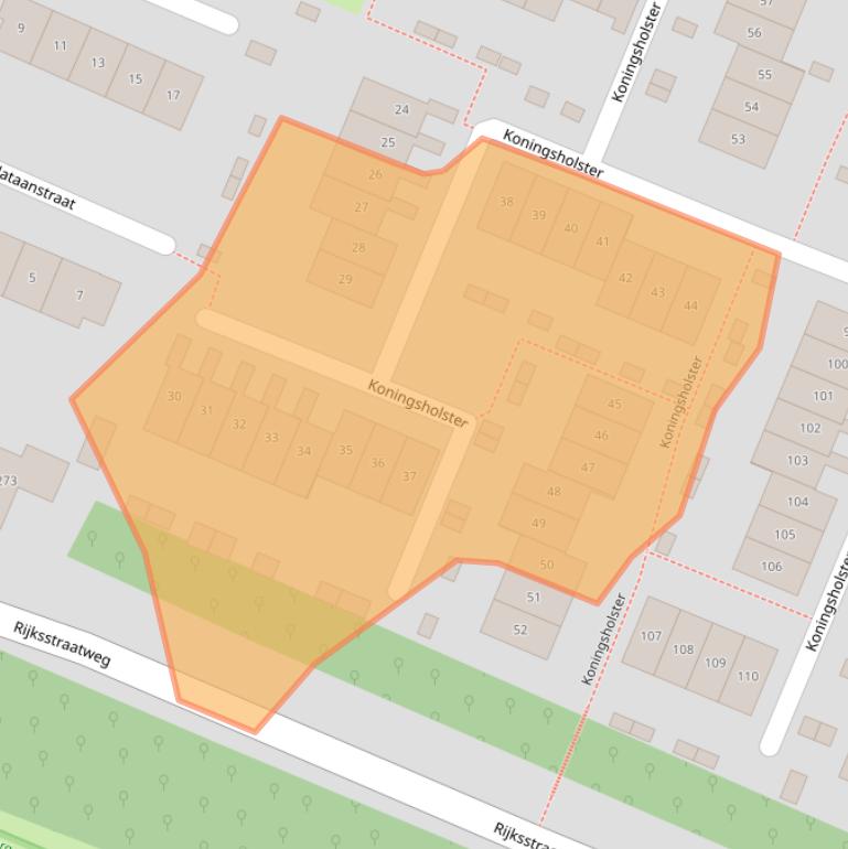 Kaart van postcodegebied 6573VX.