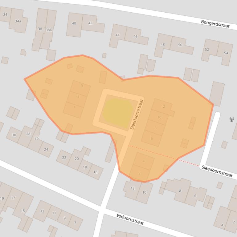 Kaart van postcodegebied 6573WR.