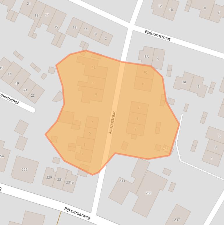 Kaart van postcodegebied 6573WZ.