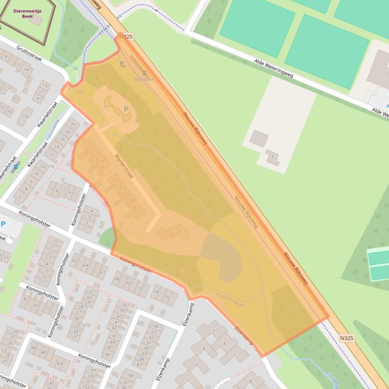 Kaart van postcodegebied 6573XS.