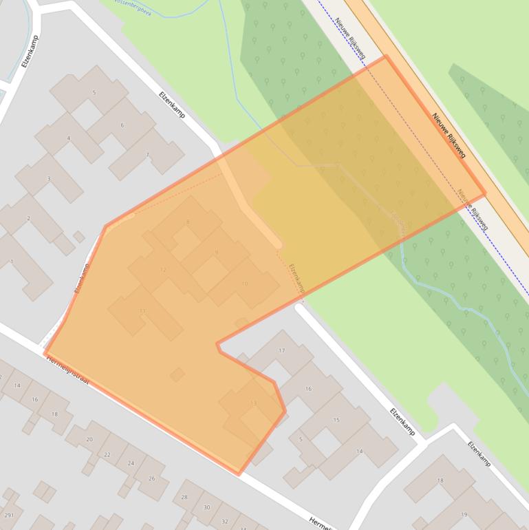 Kaart van postcodegebied 6573XV.