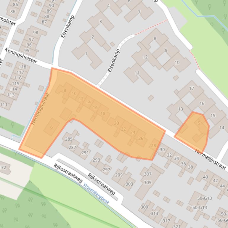 Kaart van postcodegebied 6573XX.