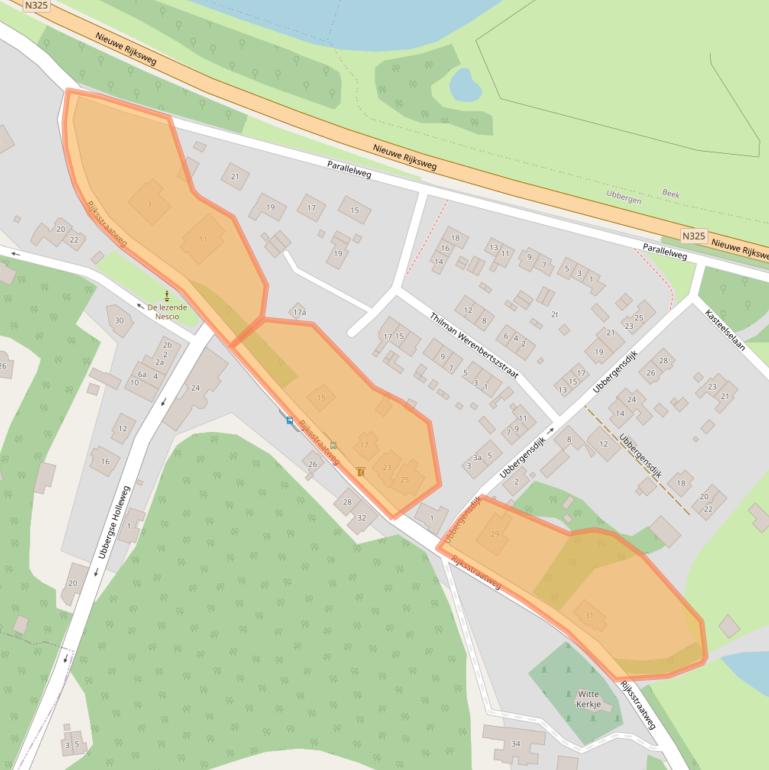 Kaart van postcodegebied 6574AA.