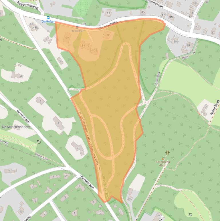 Kaart van postcodegebied 6574AG.