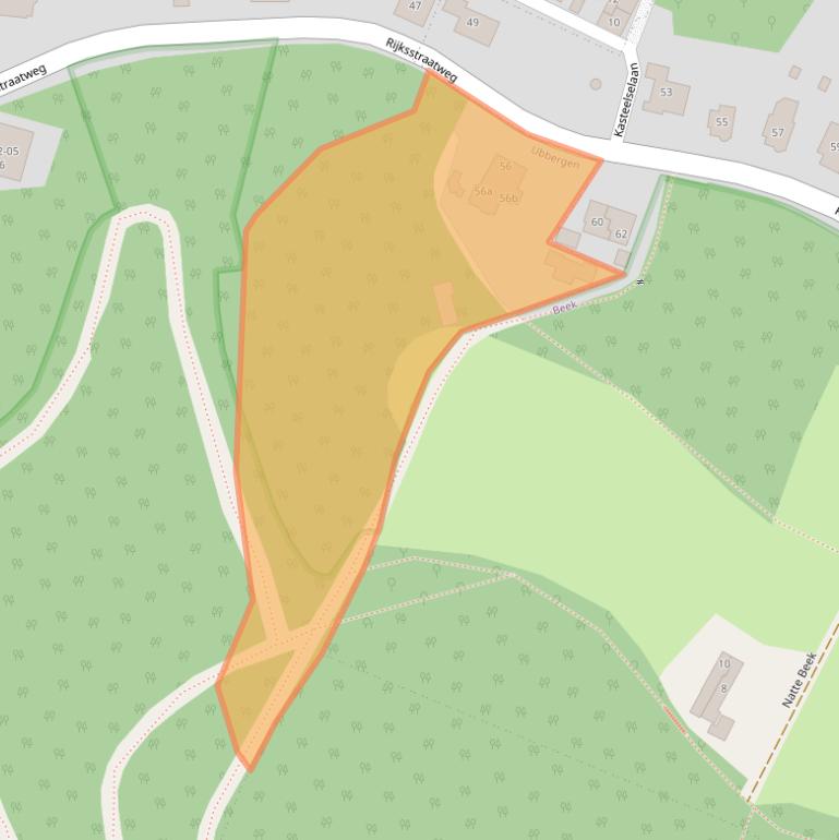 Kaart van postcodegebied 6574AH.