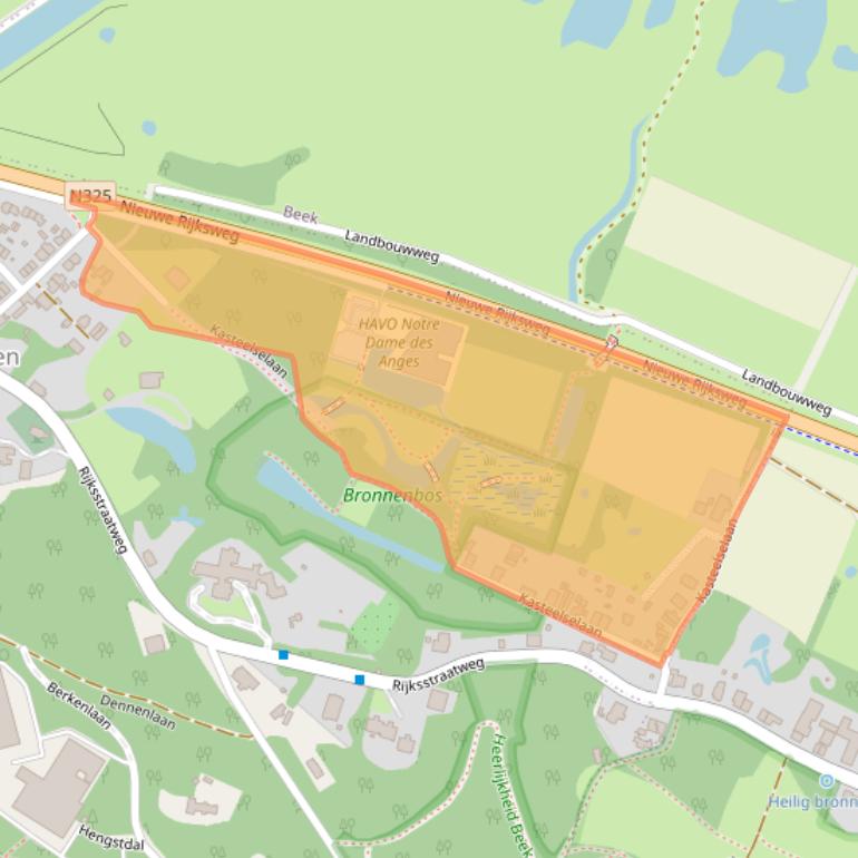 Kaart van postcodegebied 6574AJ.