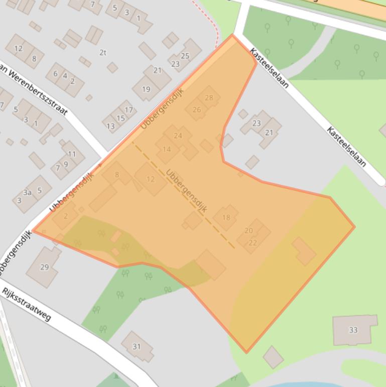 Kaart van postcodegebied 6574AL.