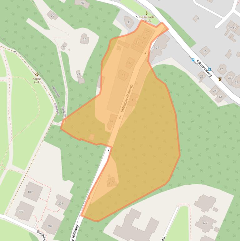 Kaart van postcodegebied 6574AS.