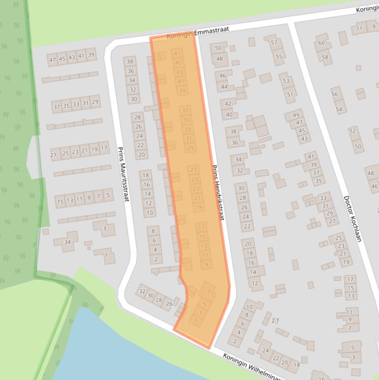 Kaart van postcodegebied 6576AD.