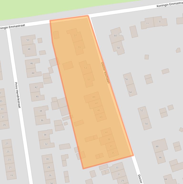 Kaart van postcodegebied 6576AH.