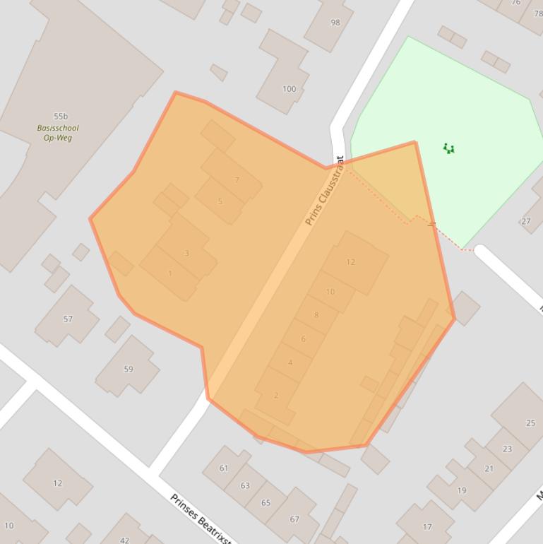 Kaart van postcodegebied 6576BA.