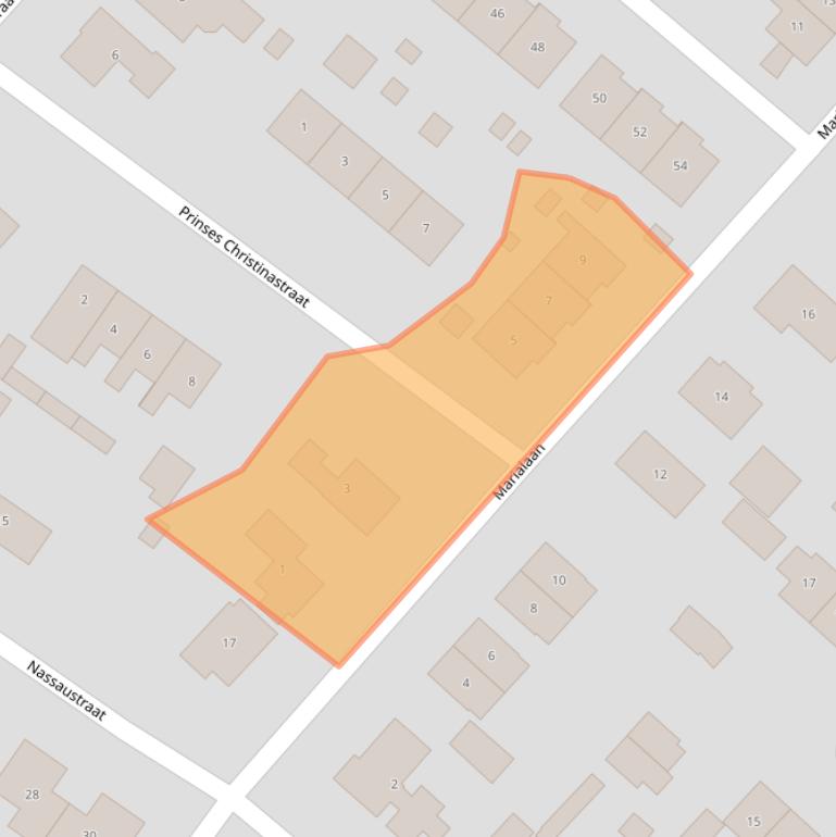 Kaart van postcodegebied 6576BE.